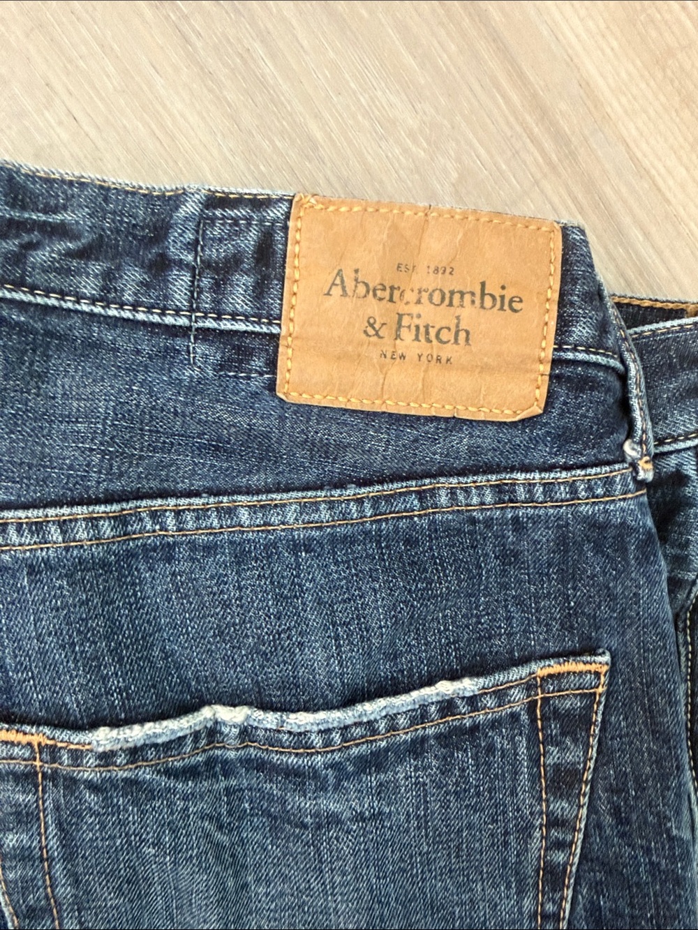 Abercrombie & Fitch Dark Wash Vintage Style Horton Classic Straight Denim Jeans - Picture 3 of 11
